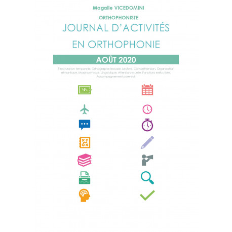 Journal d'activités en orthophonie - Août Journal d'activités en orthophonie - Août