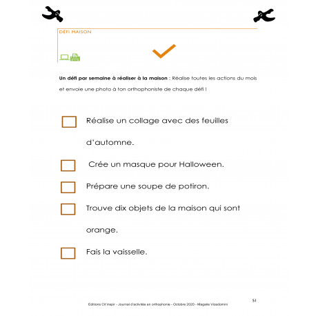 //PDF// Journal d'activités en orthophonie - Octobre //PDF// Journal d'activités en orthophonie - Octobre