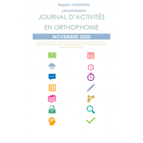 //PDF// Journal d'activités en orthophonie - Novembre //PDF// Journal d'activités en orthophonie - Novembre