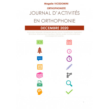 //PDF// Journal d'activités en orthophonie - Décembre //PDF// Journal d'activités en orthophonie - Décembre
