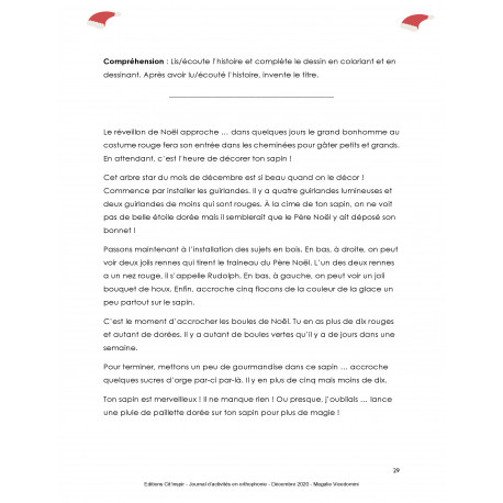//PDF// Journal d'activités en orthophonie - Décembre //PDF// Journal d'activités en orthophonie - Décembre