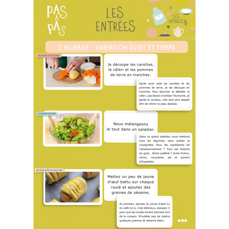 Pas à pas les recettes les entrées