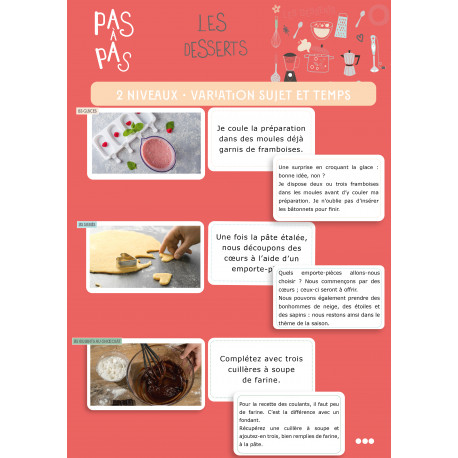 Pas à pas les recettes les desserts