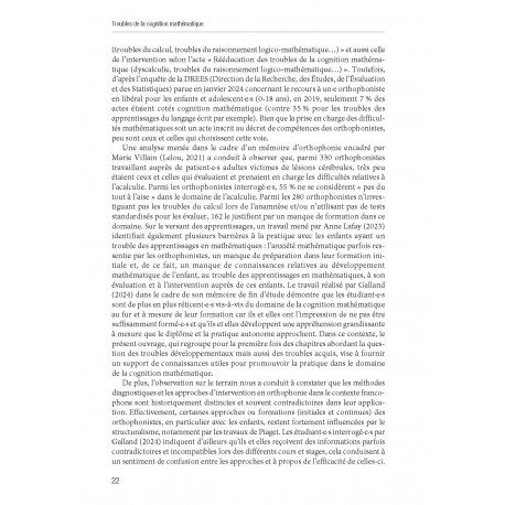 Troubles de la cognition mathématique Troubles de la cognition mathématique