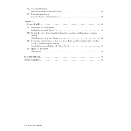 Neurologie et orthophonie - Tome 1 : Théorie et évaluation des troubles acquis de l'adulte Neurologie et orthophonie - Tome 1 : Théorie et évaluation des troubles acquis de l'adulte