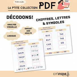 Décodons ! Chiffres lettres &symboles