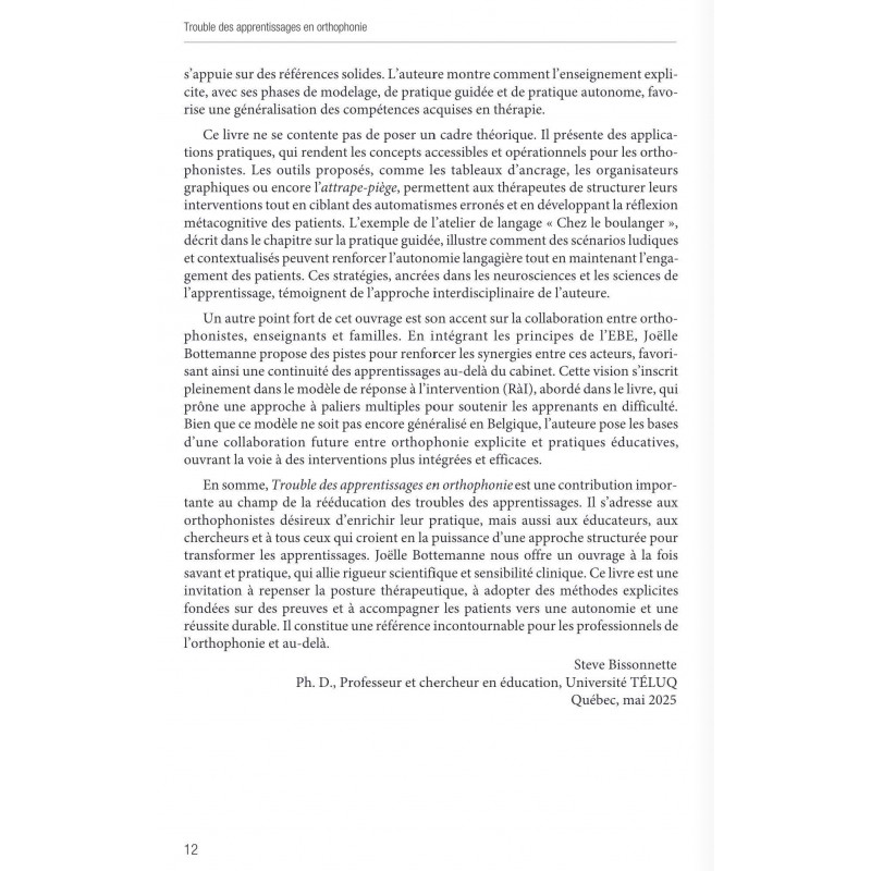 Troubles des apprentissages en orthophonie