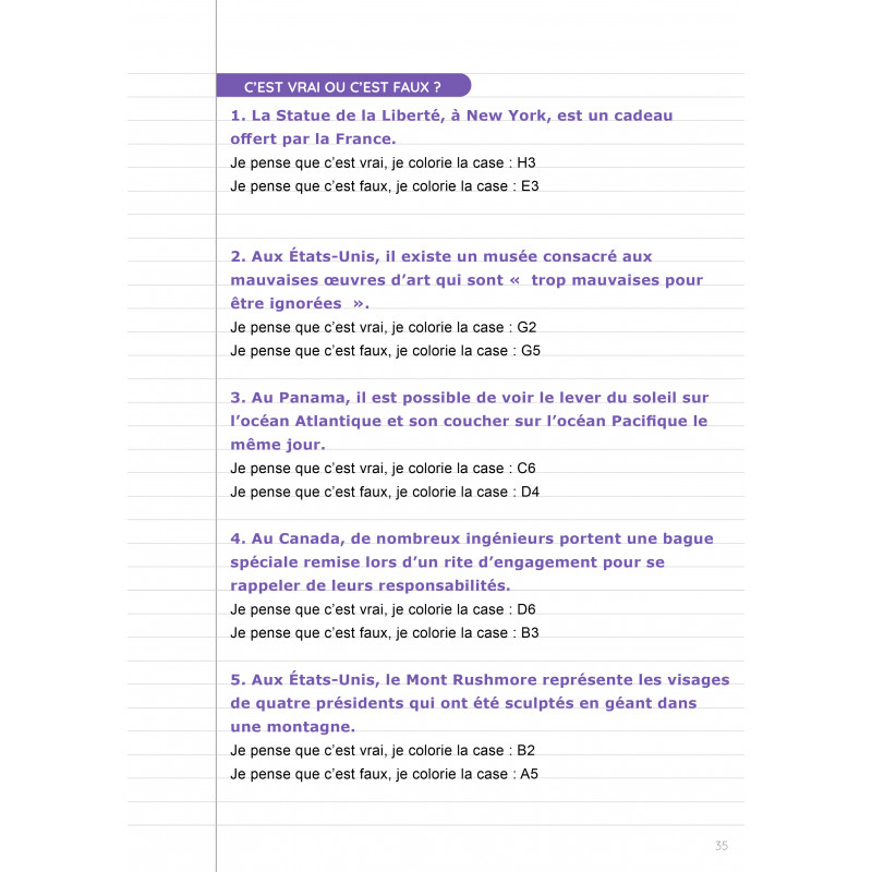 C’est VRAI ou c’est FAUX : ailleurs dans le monde