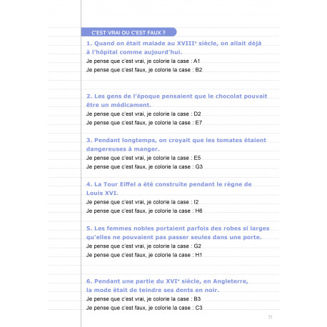 C’est VRAI ou c’est FAUX : l'histoire