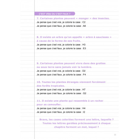 C’est VRAI ou c’est FAUX : les végétaux