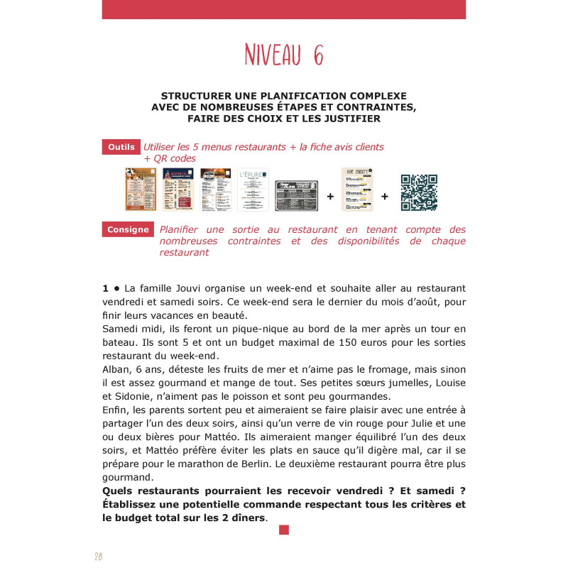 Objectif résolution : au restaurant
