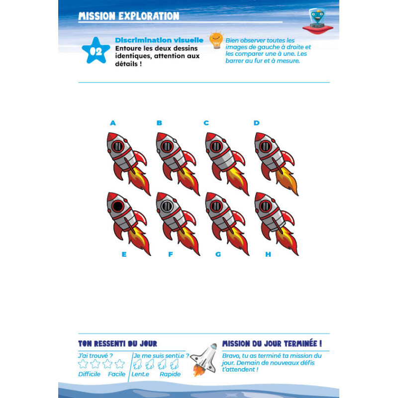 Cahier d'entraînement neurovisuel