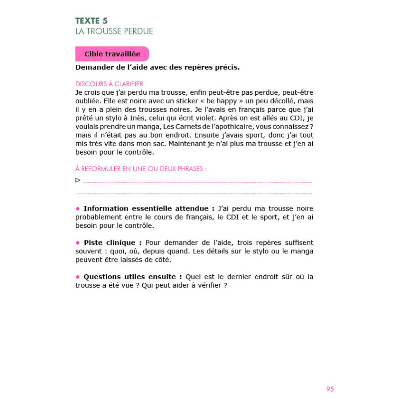 A l'essentiel - Cahier d’orthophonie pour alléger les phrases et clarifier le discours