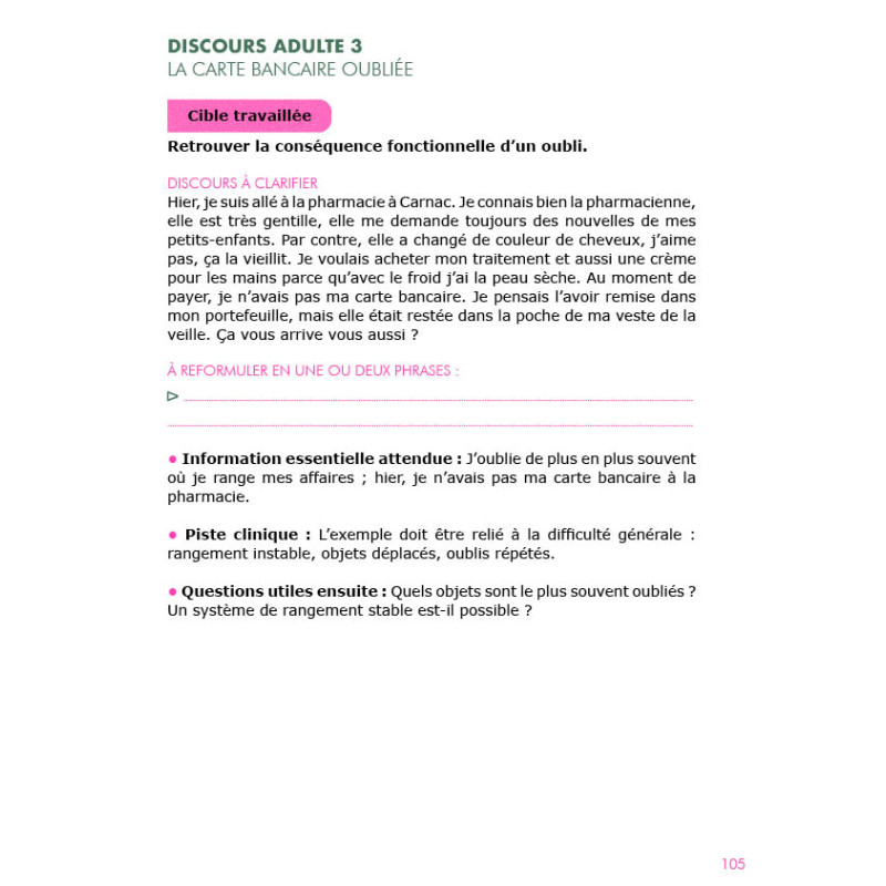 A l'essentiel - Cahier d’orthophonie pour alléger les phrases et clarifier le discours